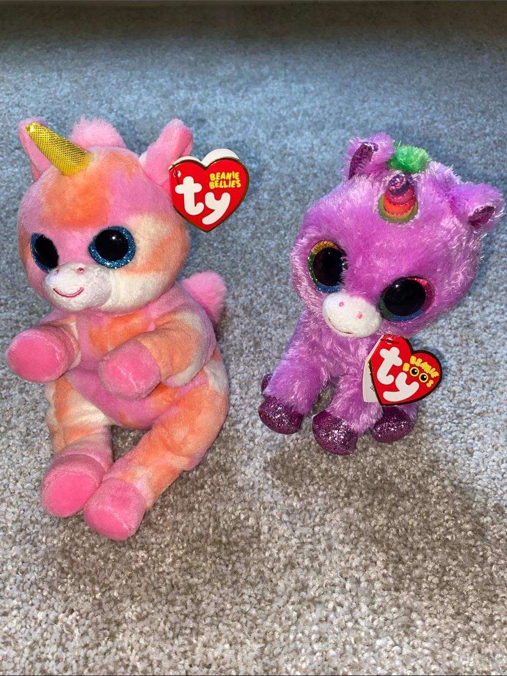 🦄 Lot of 2 TY Beanie Boo’s & Beanie Bellie’s